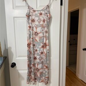Amazon Floral Maxi Dress - Pink and White